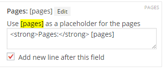 Edit text associated with a field