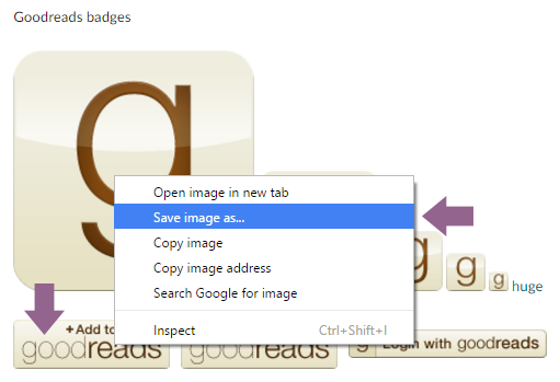 Right click to save the Goodreads logo