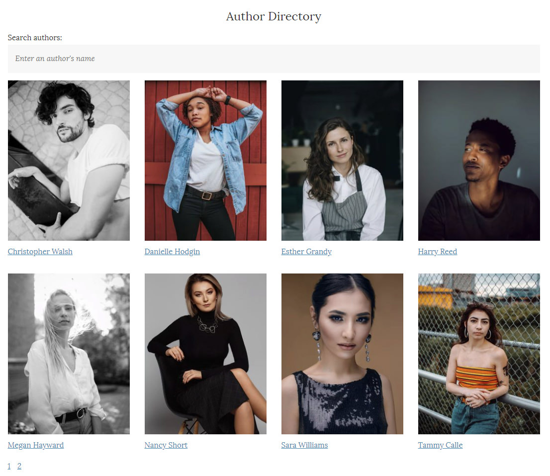 Author directory