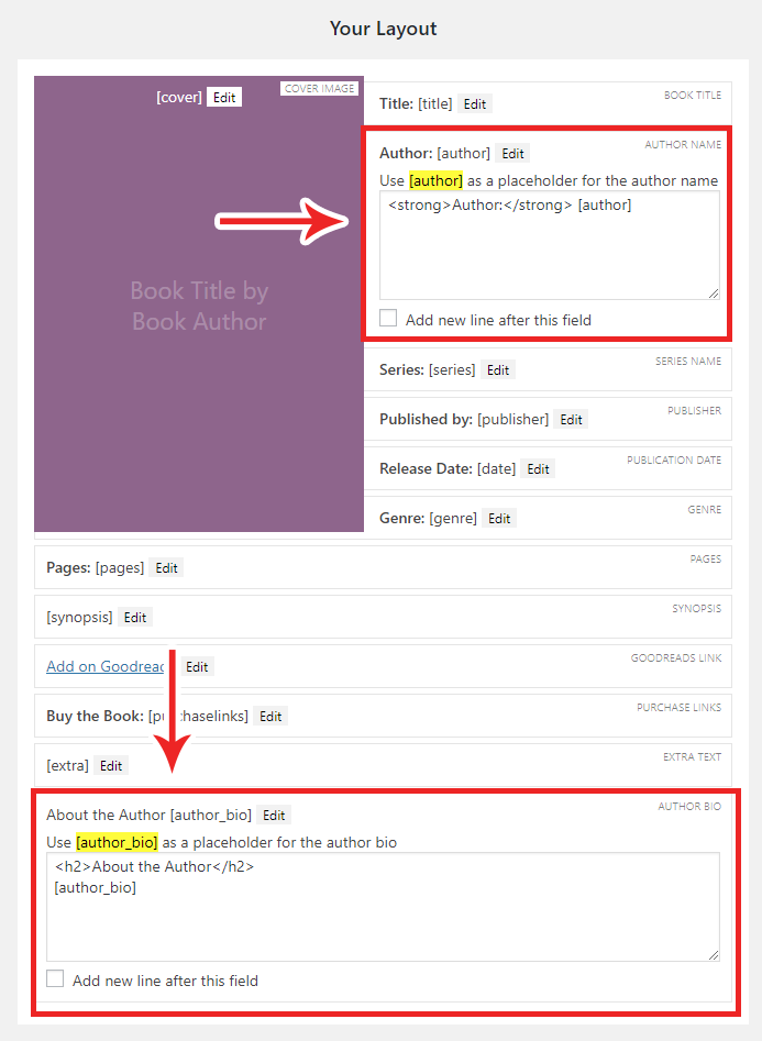 Add author information to book data